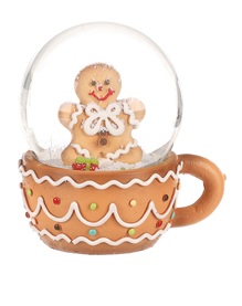 Vánoční sněhová koule s perníčkem